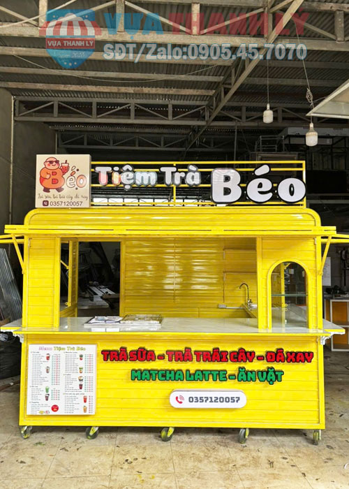 Kiot trà sữa đẹp 3Mx1M6x2M15