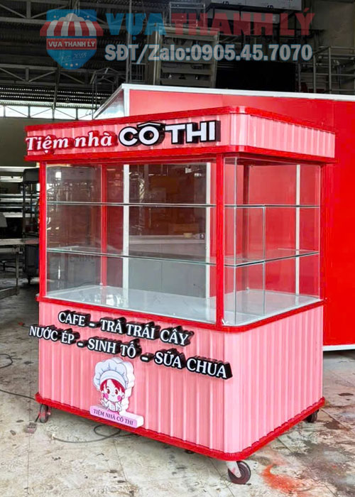 Quầy trà sữa nhỏ 1M6x1M2x1M95