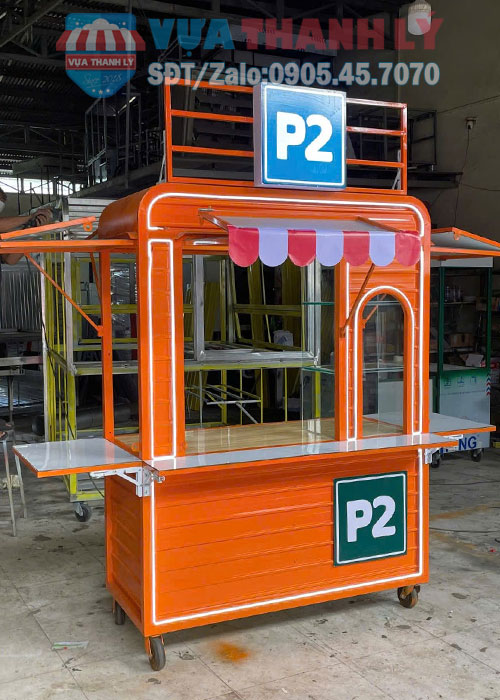 Mẫu xe cafe take away 1M2x60x1M95