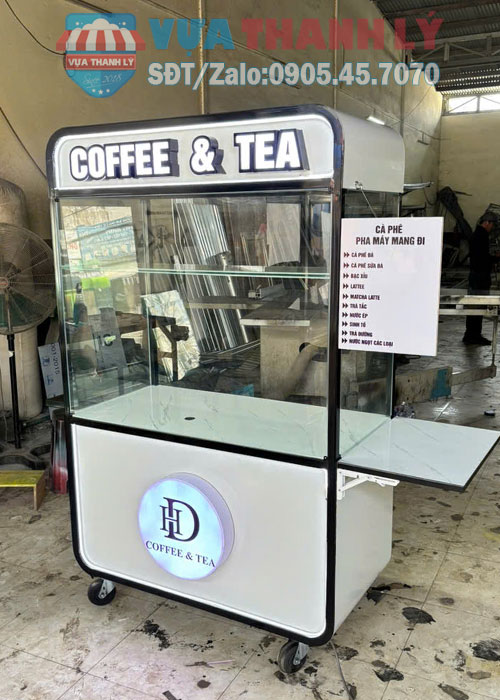 Thanh lý xe cafe take away HCM 1M2x60x1M95