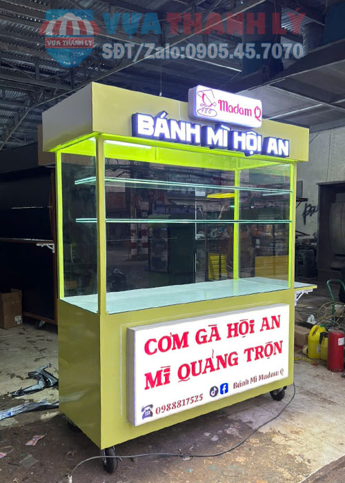Tủ bán bánh mì thanh lý 1M4x60x1M95
