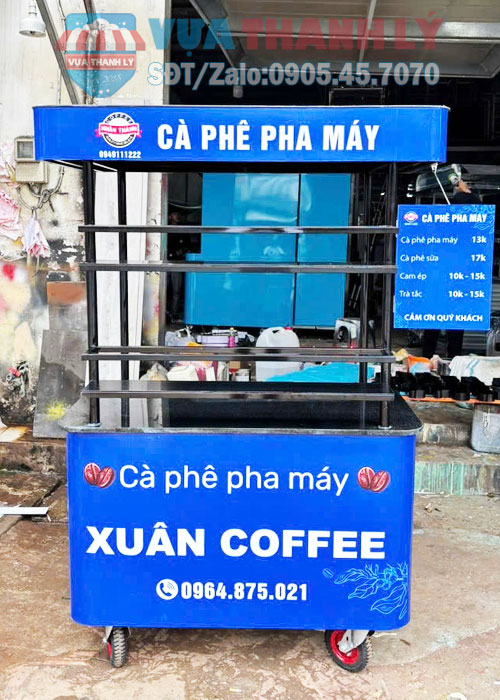Xe bán cafe dạo 1M2x60x1M95