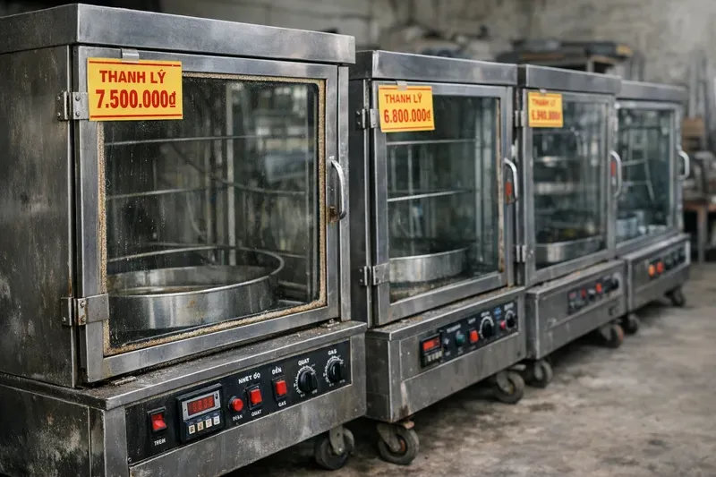 Tủ vịt quay thanh lý là gì? Có nên mua không và rủi ro lớn nhất