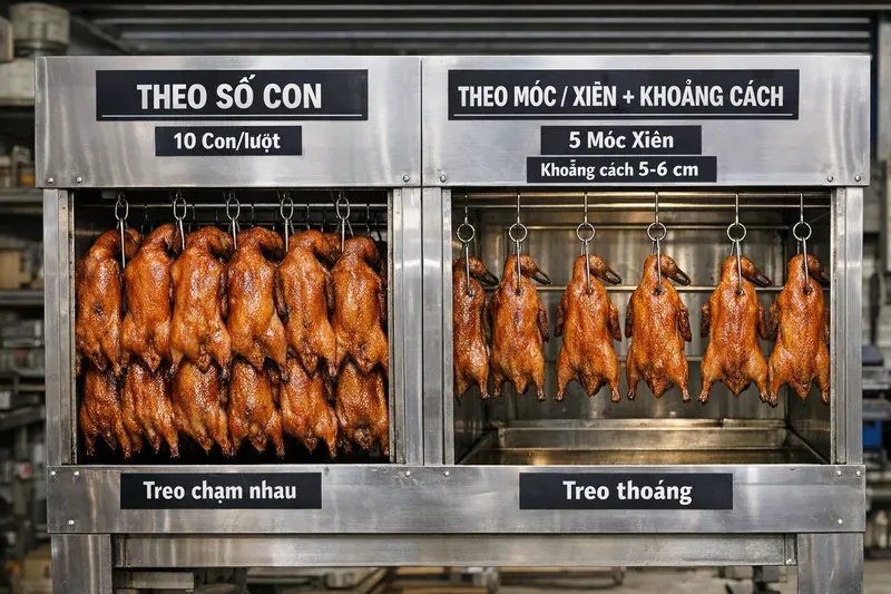 Cách xác định sức chứa: chọn theo số con hay số xiên/móc treo?