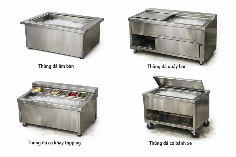 Thùng đá inox cũ là gì? Các biến thể phổ biến và cách chọn đúng nhu cầu