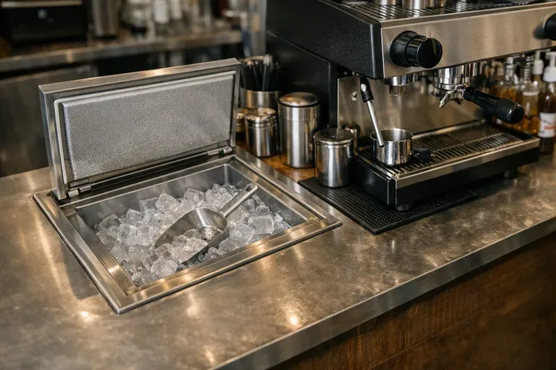 Thùng đá inox là gì? Ứng dụng trong quầy bar/quán cà phê