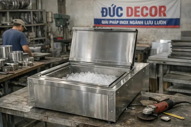 Thùng đá inox quầy bar là gì? Vì sao đáng đầu tư (ROI vận hành)