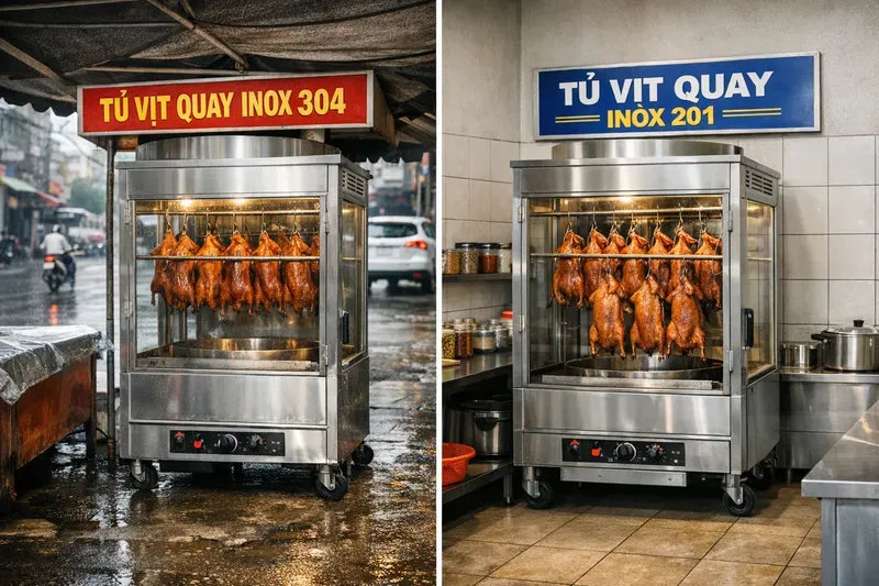 Môi trường nào bắt buộc ưu tiên inox 304 (và khi nào inox 201 còn chấp nhận)?