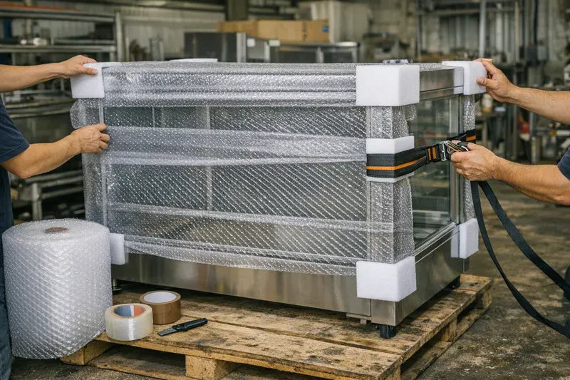Mua tủ trưng bày vịt quay thanh lý ở TP.HCM/Hà Nội/Đà Nẵng & lưu ý vận chuyển, an toàn điện