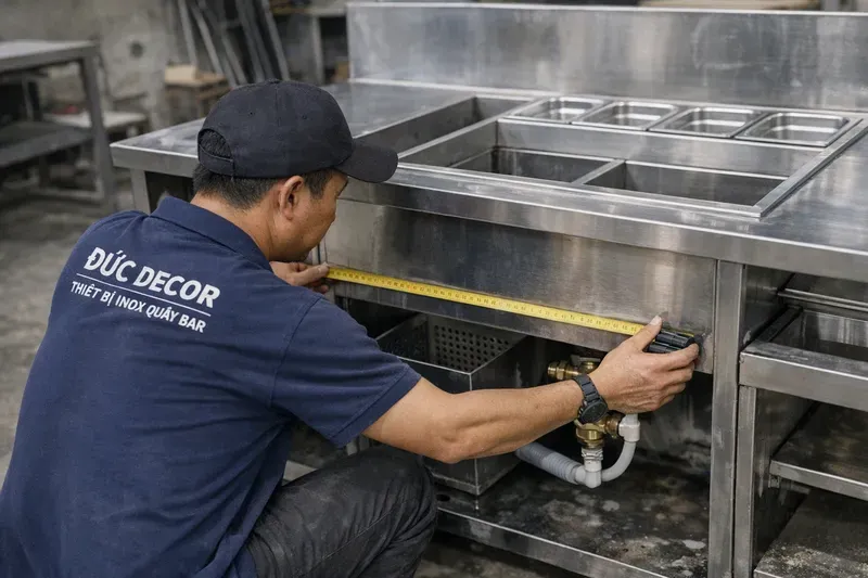 Báo giá thùng đá inox quầy bar: yếu tố giá, cấu hình tối ưu ngân sách & nơi mua