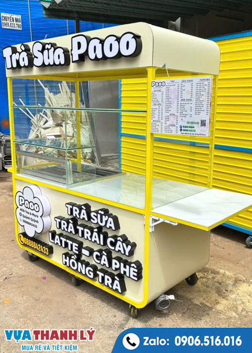 Giá xe trà sữa cũ 1M6x60x1M95