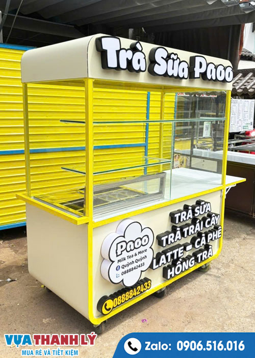 Giá xe trà sữa cũ 1M6x60x1M95