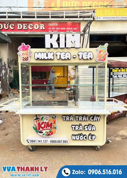 Giá xe trà sữa thanh lý 1M6x80x1M95