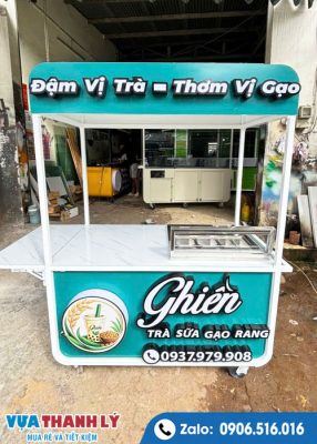 Xe bán trà đậm vị 1M4x60x1M95
