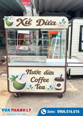 Xe đẩy trà sữa cũ 1M4x80x1M95