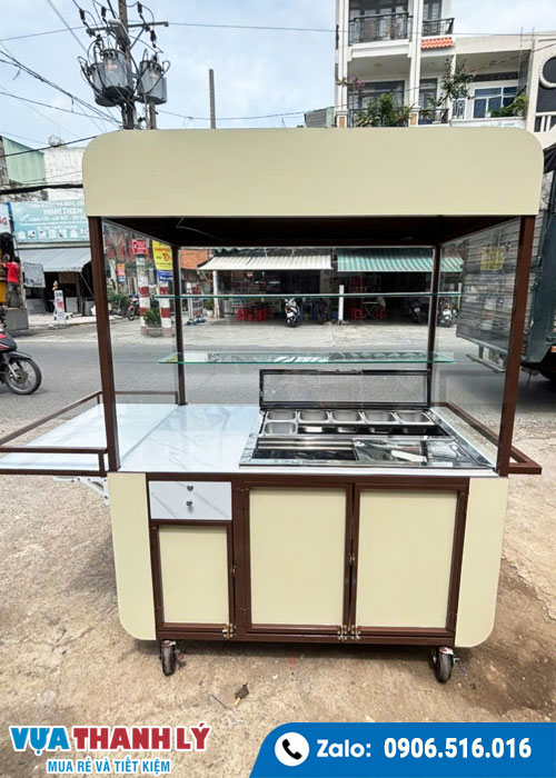 Xe đẩy trà sữa cũ 1M4x80x1M95
