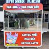 Xe trà sữa có khay topping thanh lý 1M6x80x1M95
