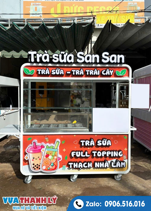 Xe trà sữa thanh lý giá rẻ 1M8x70x1M95